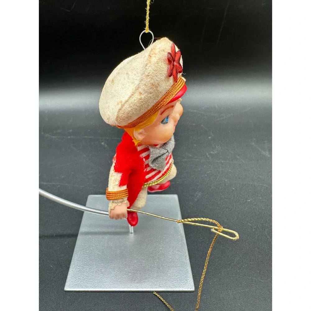 Vintage‎ Sailor Elf Christmas Ornament Red Striped Suit Ringleader Lion Tamer